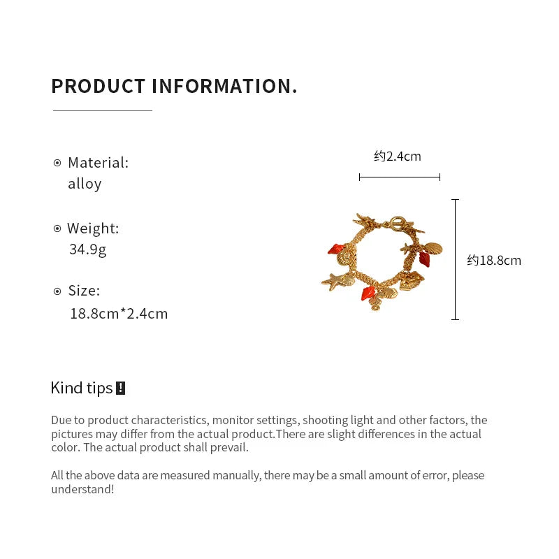 Ocean-Style Charm Bracelet